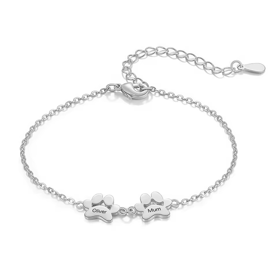 Bracelet personnalisé – Empreinte Chien et Chat