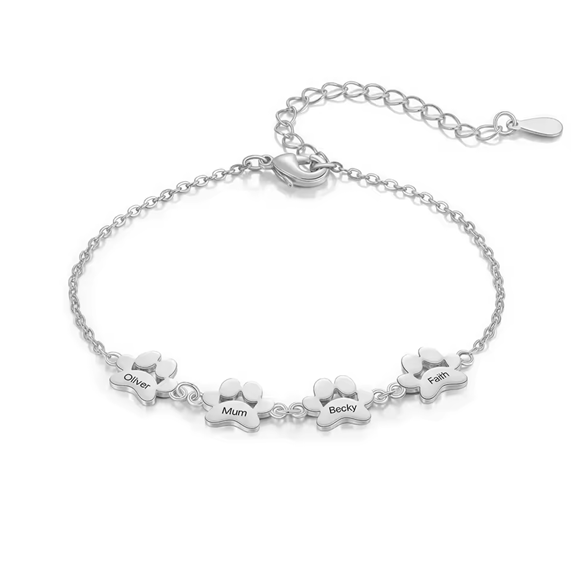 Bracelet personnalisé – Empreinte Chien et Chat