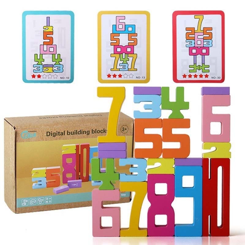 Lot de 20 pièces - 1 à 10 (X2), 15 cartes recto-verso