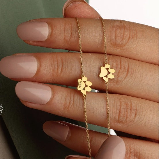 Bracelet personnalisé – Empreinte Chien et Chat