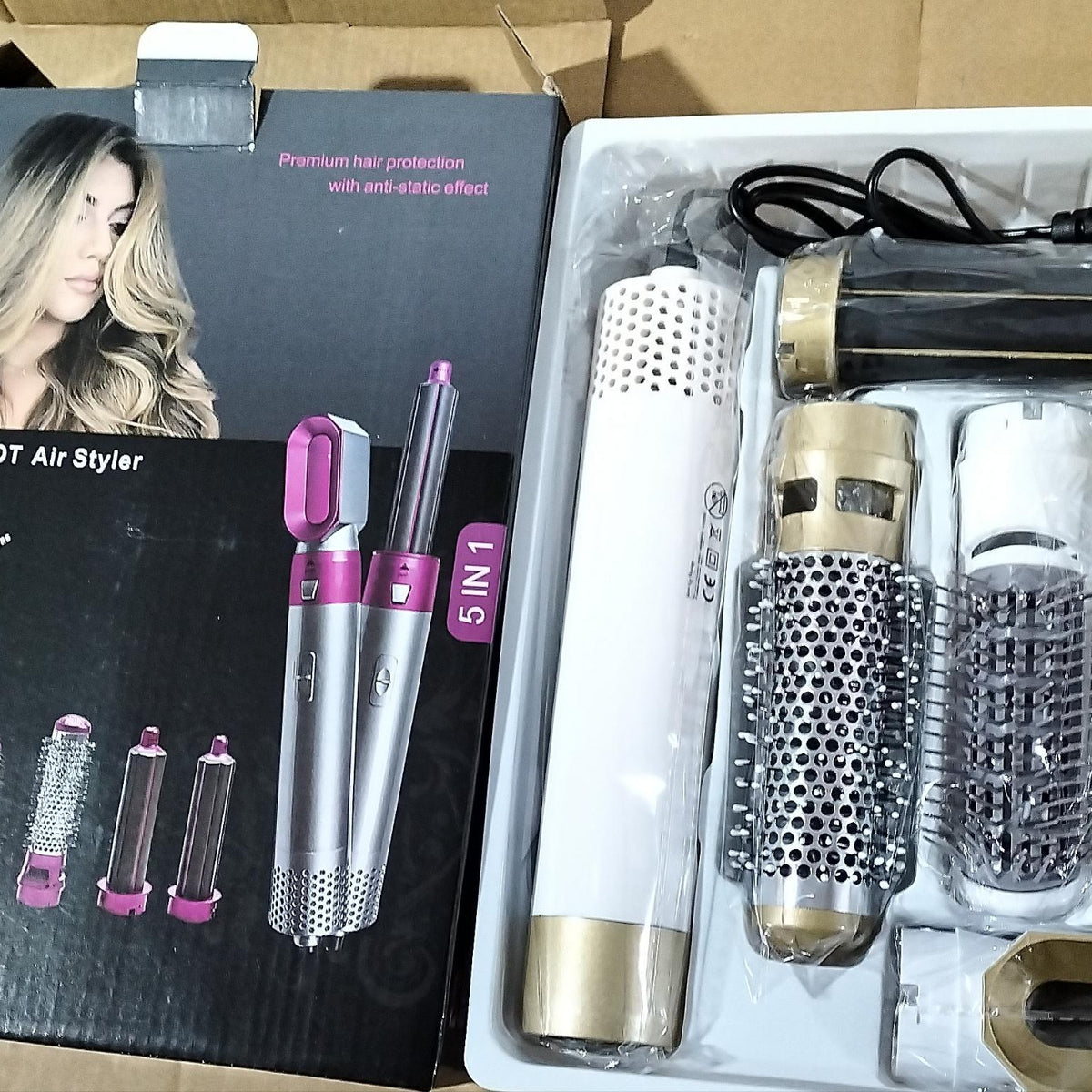 Air Styler 5 en 1, têtes détachables